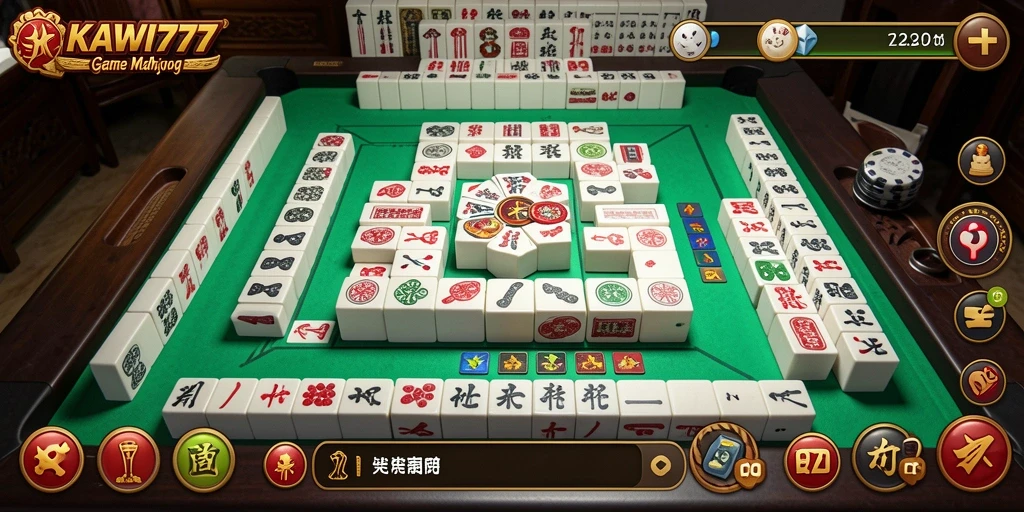 Screenshot gameplay KAWI777 menampilkan keseruan permainan Mahjong.
