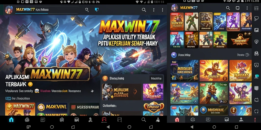 Tampilan antarmuka pengguna MAXWIN77 yang sederhana dan intuitif.