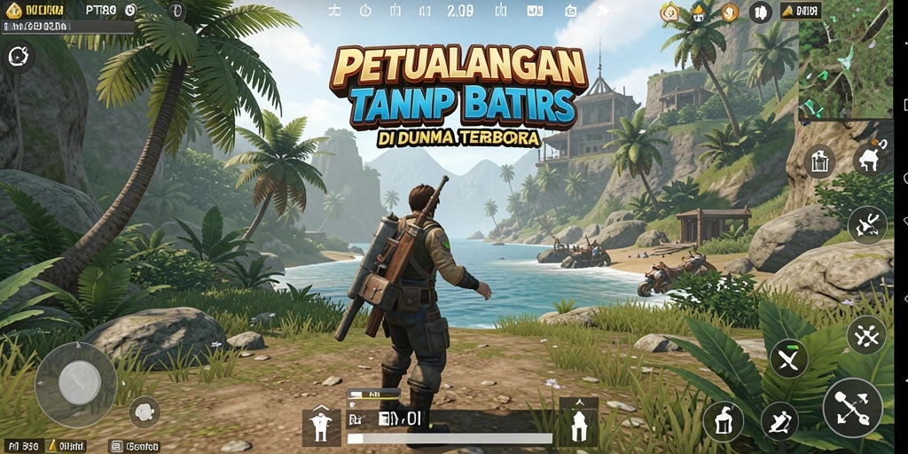 Tangkapan layar gameplay PT89 yang menampilkan petualangan Open World.