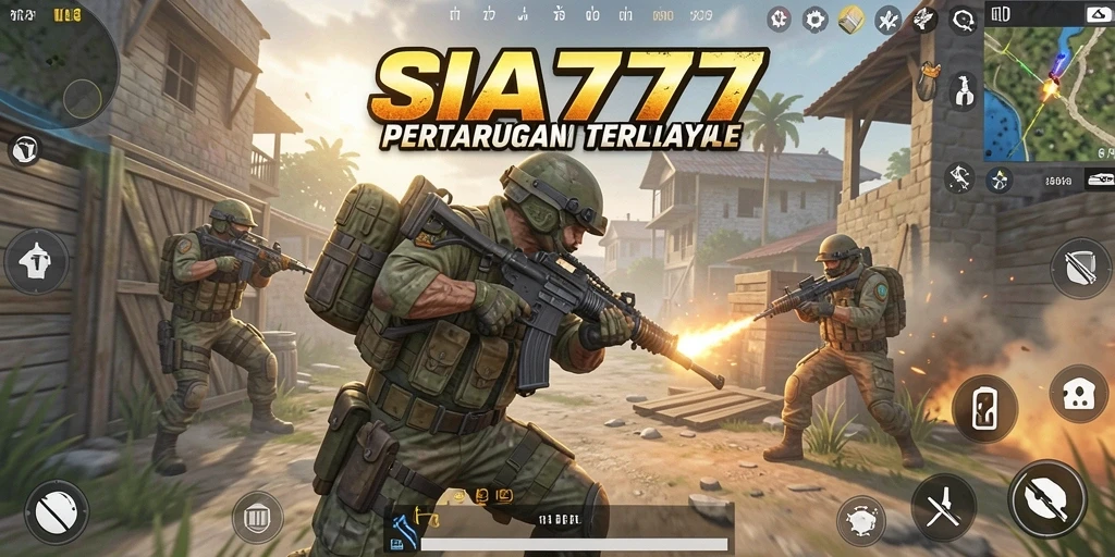 Tangkapan layar gameplay SIA777 yang memperlihatkan aksi Battle Royale yang mendebarkan.