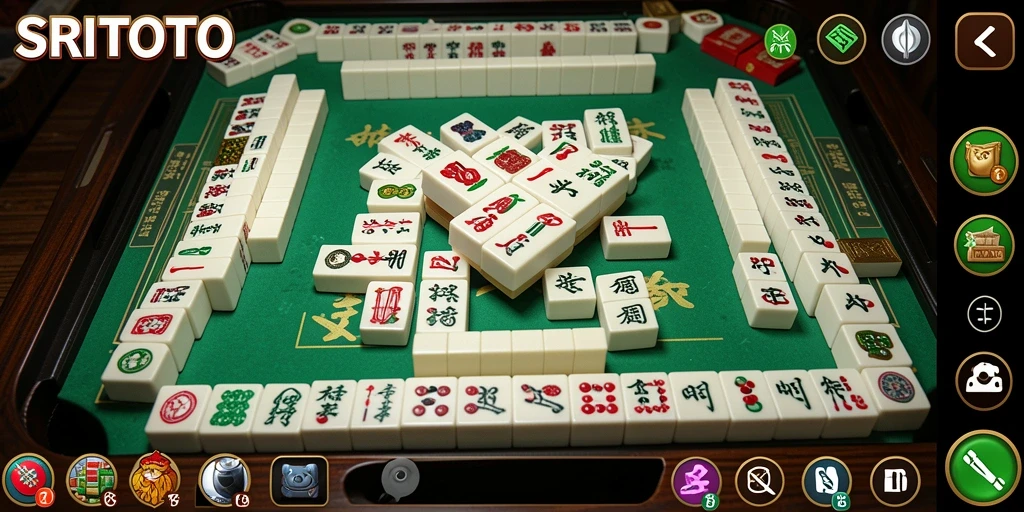 Screenshot gameplay SRITOTO yang menampilkan tantangan Mahjong.